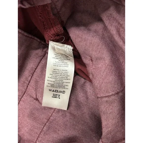 Anthropologie Pants Women Size 6 Maroon Red Ankle Side Striped - Picture 13 of 15